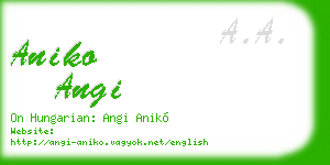 aniko angi business card